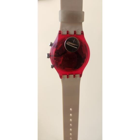 Swatch watch NAVY BERRY SCR100 1991 Chrono New Old stock - Picture 8 of 11